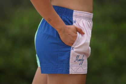 MaryG Youth Australian Cotton Old School Pale Pink | Cobalt Blue | Spearmint Short AUSOSHPPCS