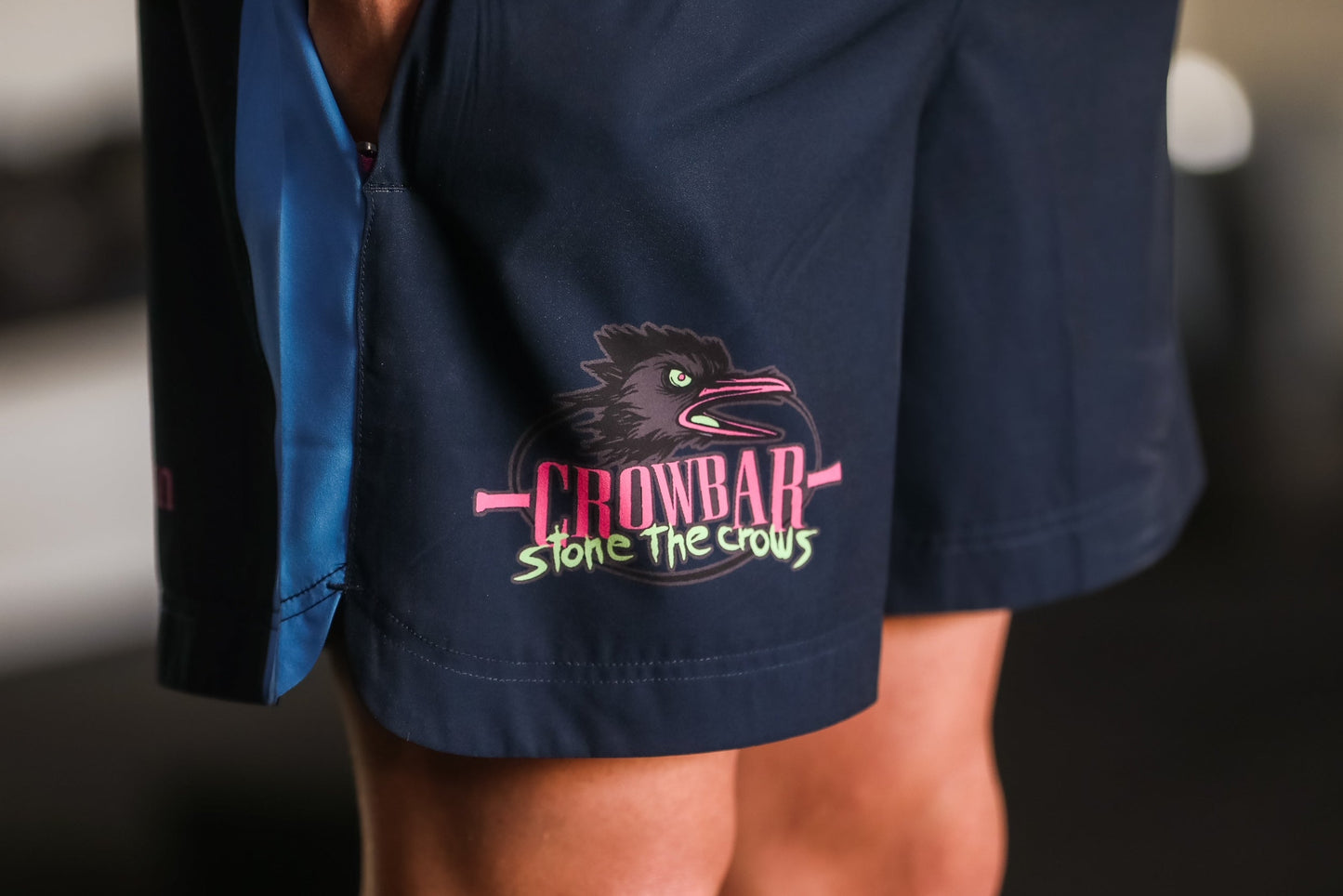 Crow Trainer Short  Navy| Heritage Blue| Pink