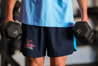 Crow Trainer Short  Navy| Heritage Blue| Pink