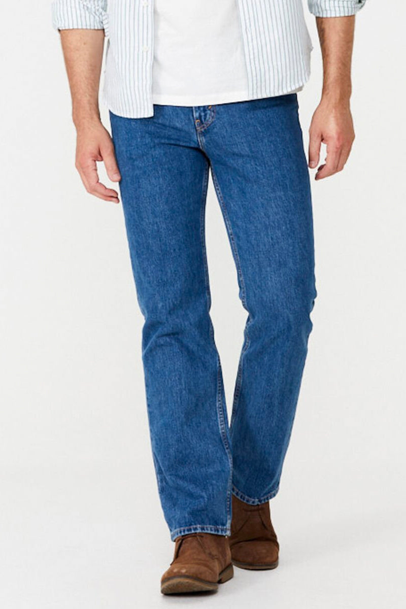 Levis 516 (Mens) 505160012 - Straight Fit Jeans (Stonewash) - 5% Off - Chainsaw Mates Rates