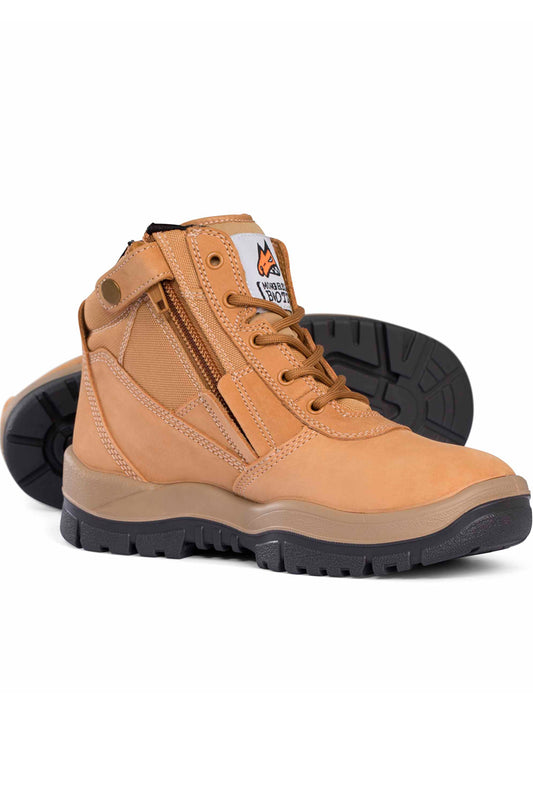 Mongrel (Mens) 261 - Zipsider Steel Toe Boot (Wheat)