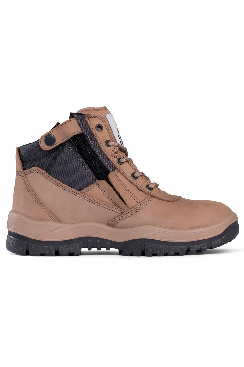 Mongrel (Mens) 261 - Zipsider Steel Toe Boot (Stone)