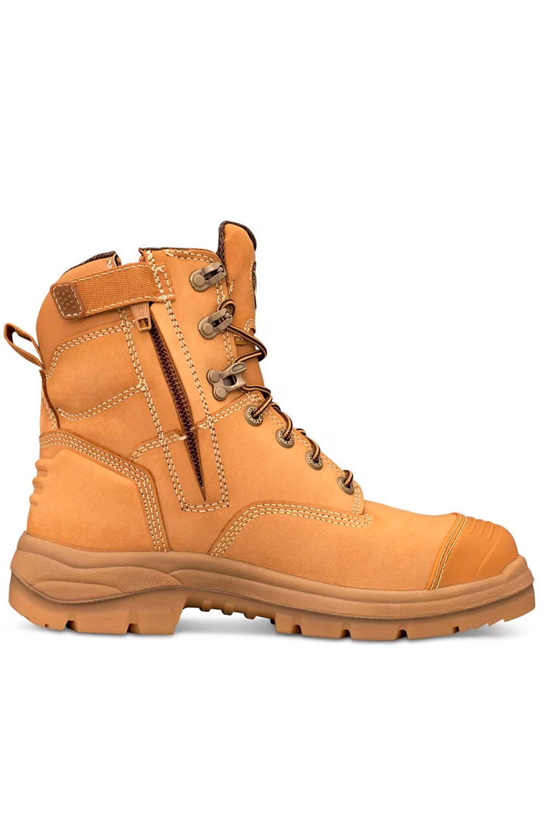 Oliver - 55332Z - 150mm - Lace up & Zip with Bump Cap Work Boot (Wheat)