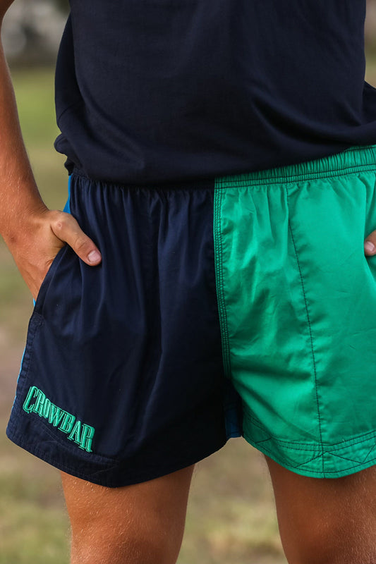 Pauly (Youth) Harlequin Drill Short (French Navy | Kelly Green | Electric Blue)