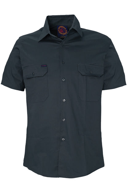 Ritemate (Mens) RM1000S - Open Front Short Sleeve Shirt (Bottle)