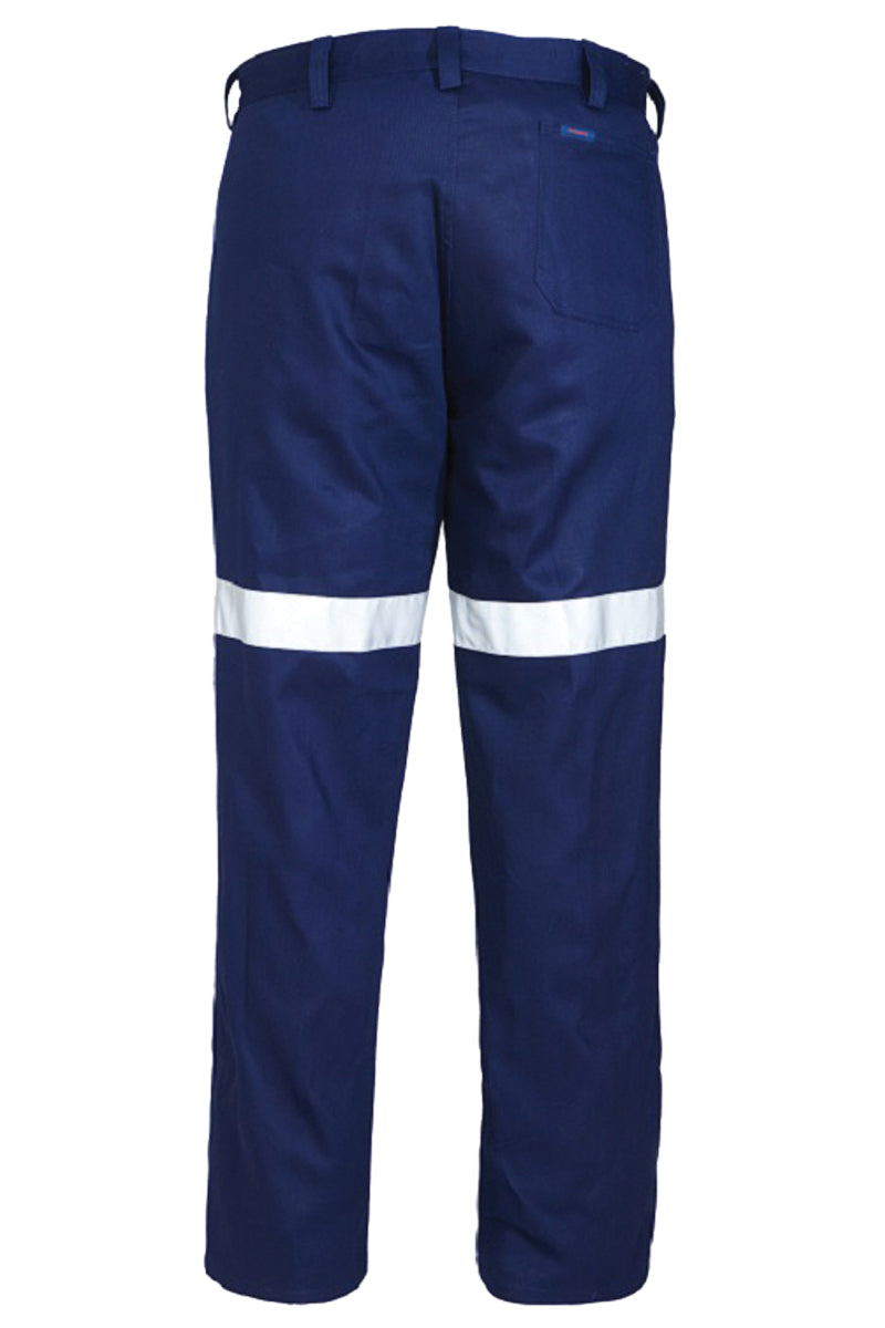 Ritemate (Mens) RM1002R Belt Loop Drill Trousers with 3M 8910 Reflective Tape (Navy) - 5% Off - Chainsaw Mates Rates