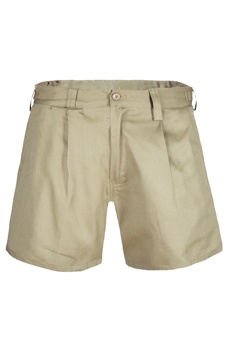 Ritemate (Mens) RM1002S Belt Loop & Side Tab Combo Shorts (Khaki)