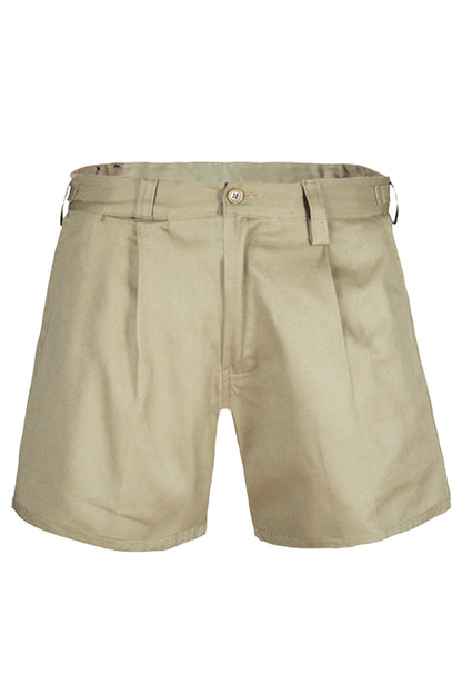 Ritemate (Mens) RM1002S Belt Loop & Side Tab Combo Shorts (Khaki)