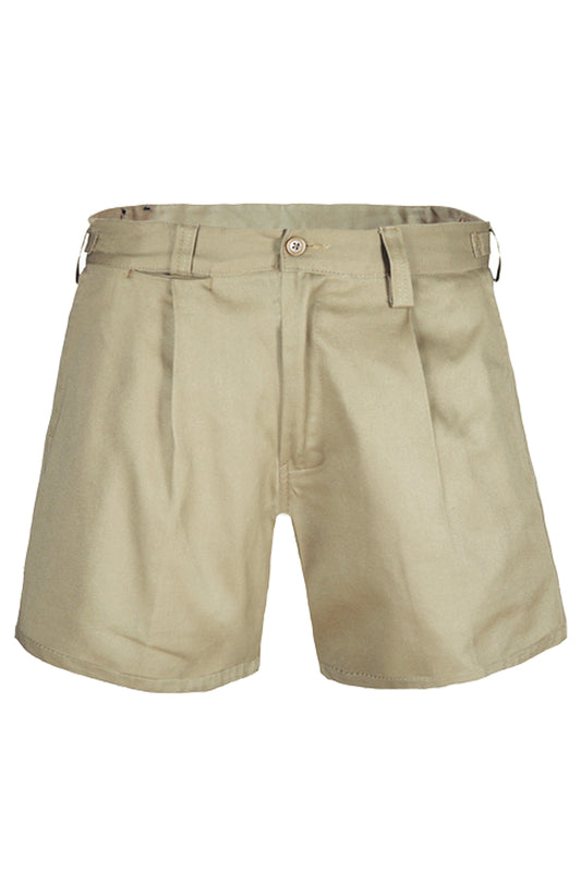Ritemate (Mens) RM1002S Belt Loop & Side Tab Combo Shorts (Khaki)