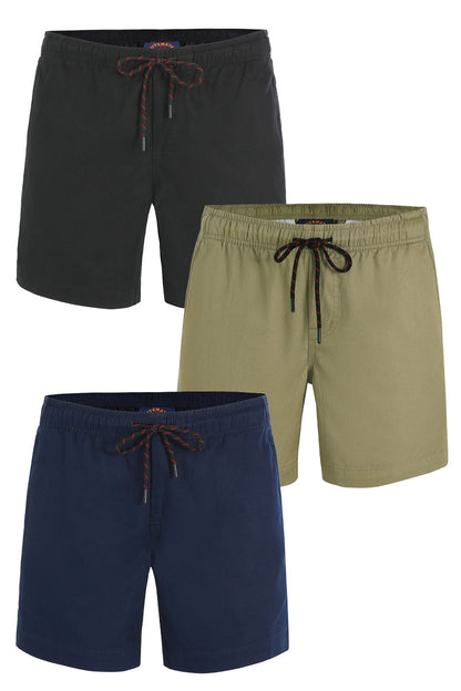 Ritemate (Unisex) RM1010 Light Weight Elastic Waist Utility Shorts (Khaki)