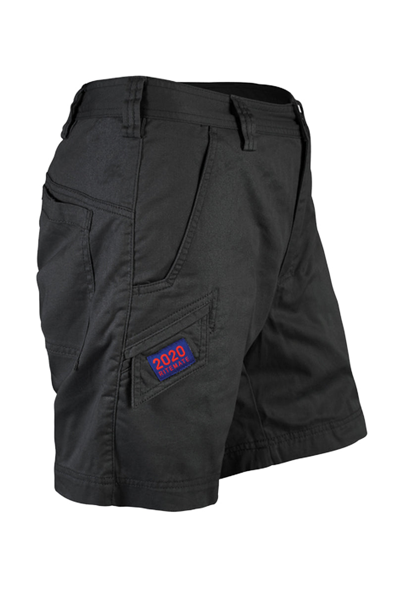 Ritemate Unisex (Mens) RM2020 Light Weight Narrow Fit Short Leg Shorts (Black)