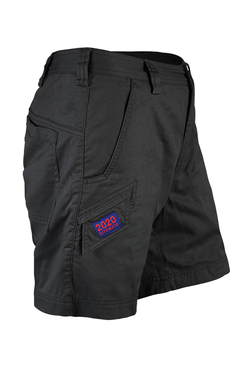 Ritemate Unisex (Mens) RM2020 Light Weight Narrow Fit Short Leg Shorts (Black) - 5% Off - Chainsaw Mates Rates