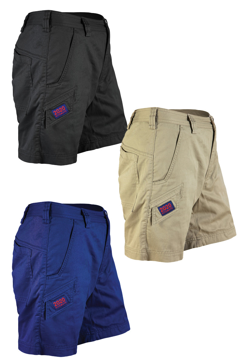 Ritemate Unisex (Mens) RM2020 Light Weight Narrow Fit Short Leg Shorts (Navy) - 5% Off - Chainsaw Mates Rates