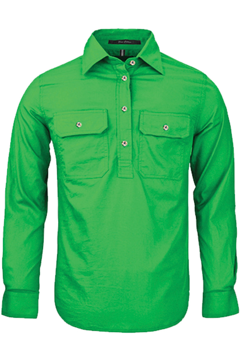 Pilbara (Womens) RM300CF - Closed Front Long Sleeve Shirt (Emerald)