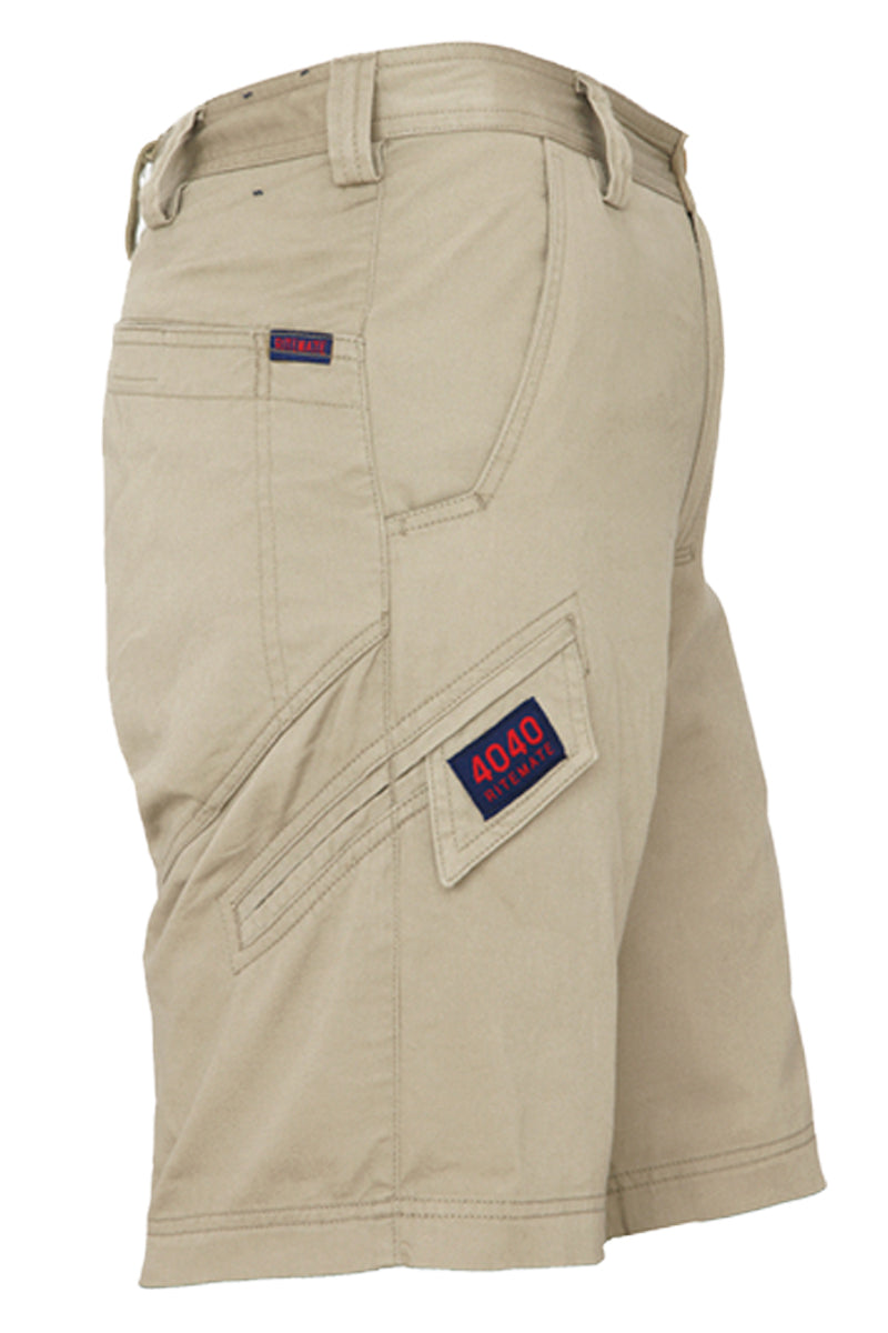 Ritemate Unisex (Womens) RM4040 Light Weight Cargo Shorts (Khaki)