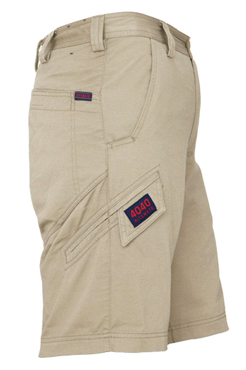 Ritemate Unisex (Womens) RM4040 Light Weight Cargo Shorts (Khaki) - 5% Off - Chainsaw Mates Rates