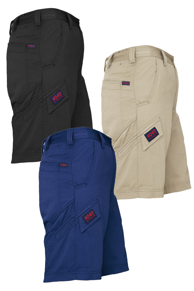 Ritemate Unisex (Womens) RM4040 Light Weight Cargo Shorts (Black) - 5% Off - Chainsaw Mates Rates