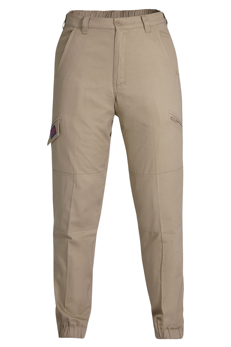 Ritemate Unisex (Womens) RM6060 Light Weight Cuffed Cargo Trousers (Khaki) - 5% Off - Chainsaw Mates Rates