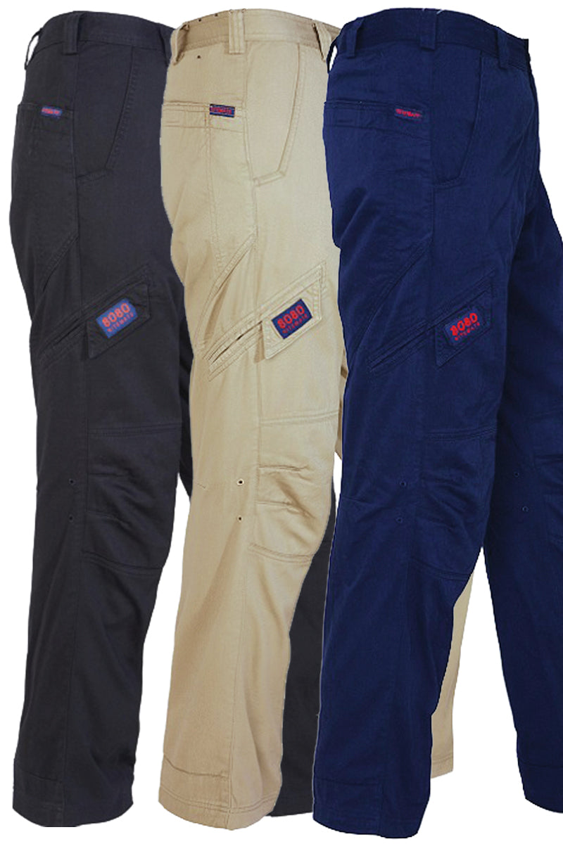 Ritemate Unisex (Mens) RM8080 Light Weight Cargo Trousers (Khaki) - 5% Off - Chainsaw Mates Rates