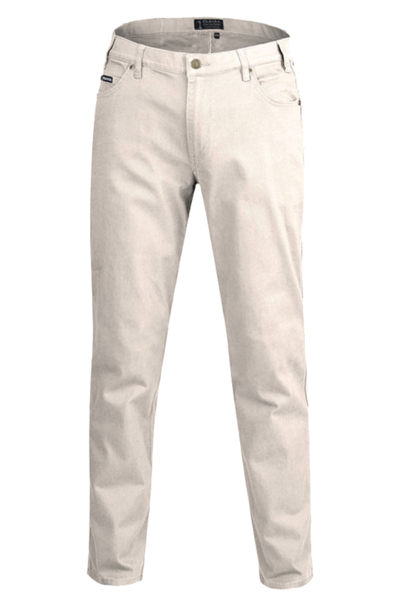 Pilbara (Mens) RMPC014 - Cotton Stretch Jeans (Bone) - 5% Off - Chainsaw Mates Rates