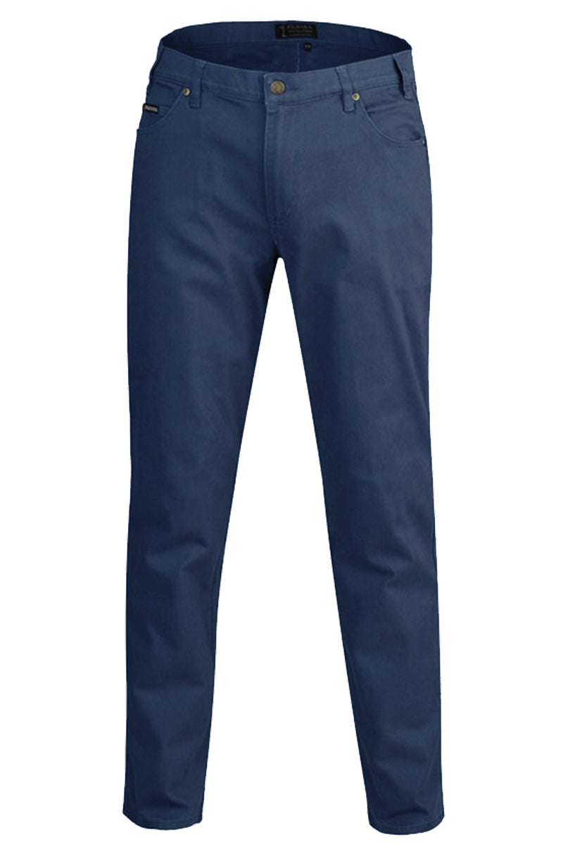 Pilbara (Mens) RMPC014 - Cotton Stretch Jeans (Gunmetal-Blue) - 5% Off - Chainsaw Mates Rates