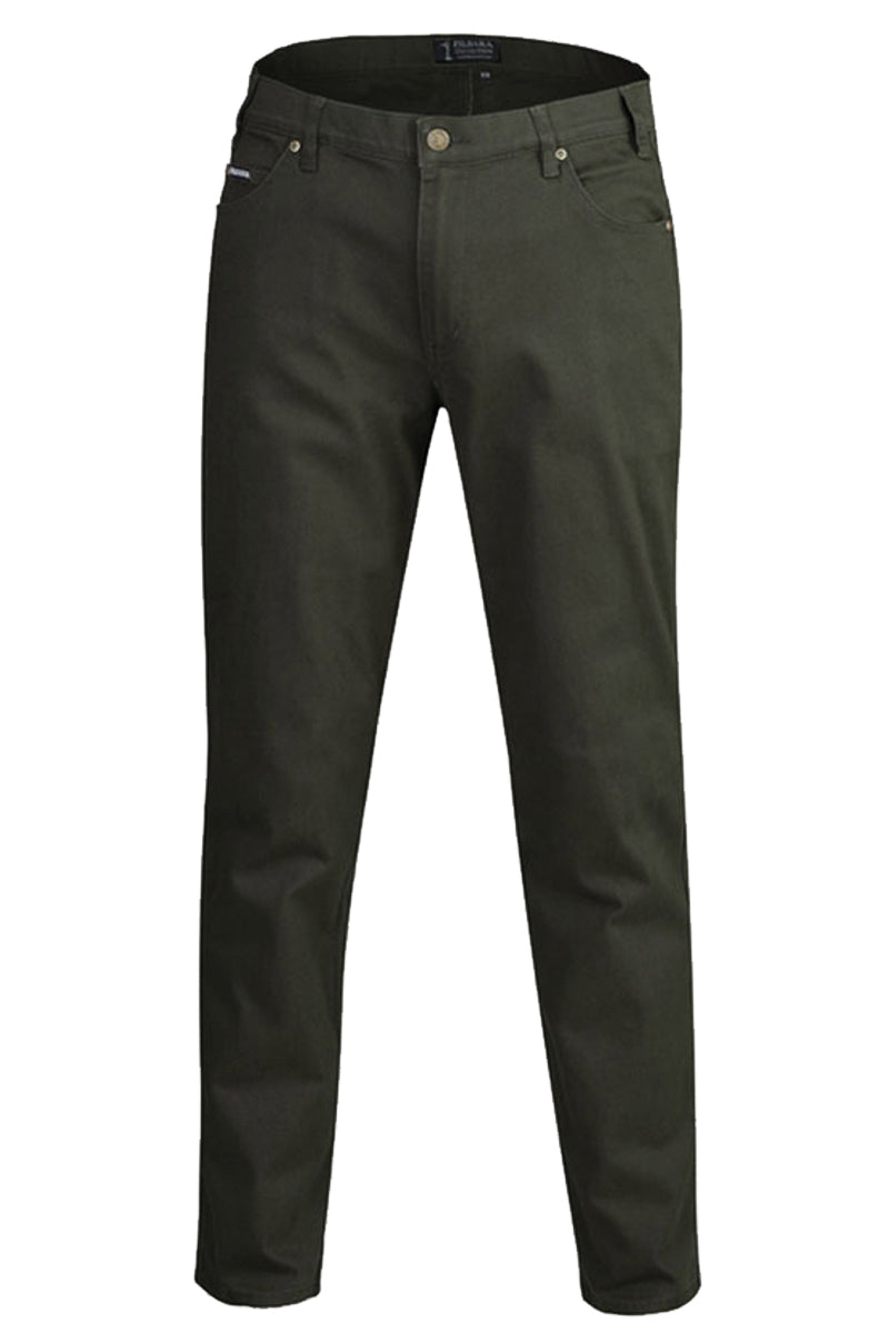 Pilbara (Mens) RMPC014 - Cotton Stretch Jeans (Moss)