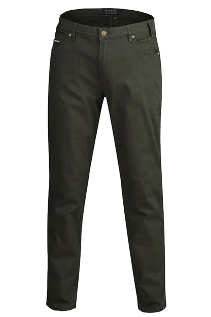 Pilbara (Mens) RMPC014 - Cotton Stretch Jeans (Moss)