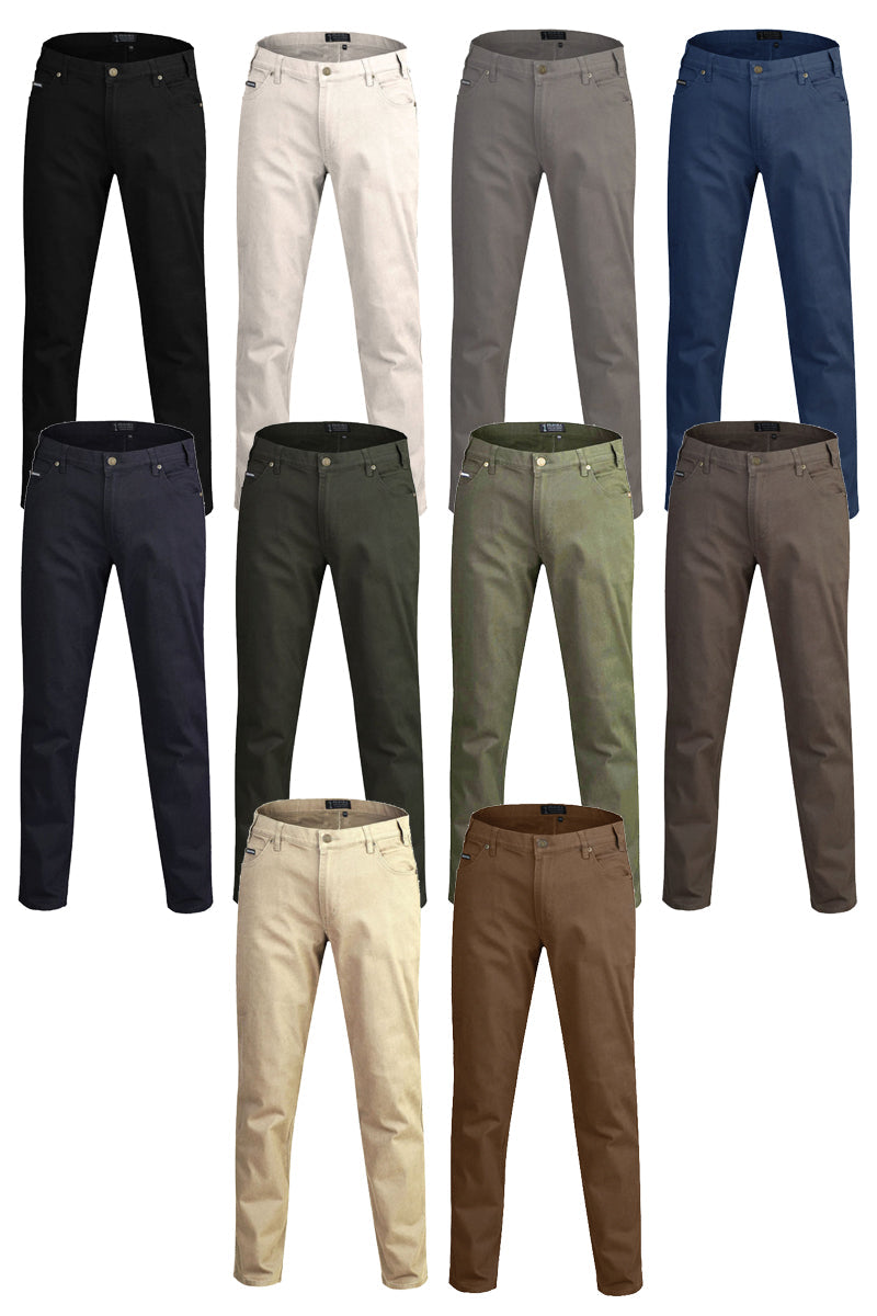 Pilbara (Mens) RMPC014 - Cotton Stretch Jeans (Wheat) - 5% Off - Chainsaw Mates Rates