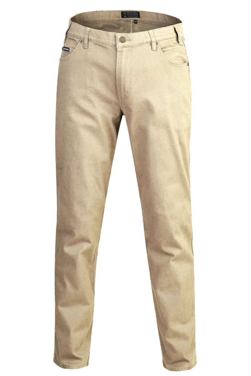 Pilbara (Mens) RMPC014 - Cotton Stretch Jeans (Wheat) - 5% Off - Chainsaw Mates Rates
