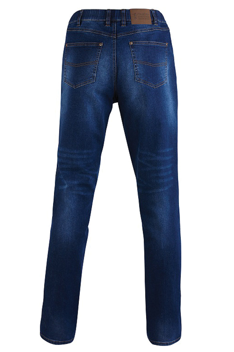 Pilbara (Mens) RMPC016 - Distressed Denim Jeans (Weathered Indigo Denim)