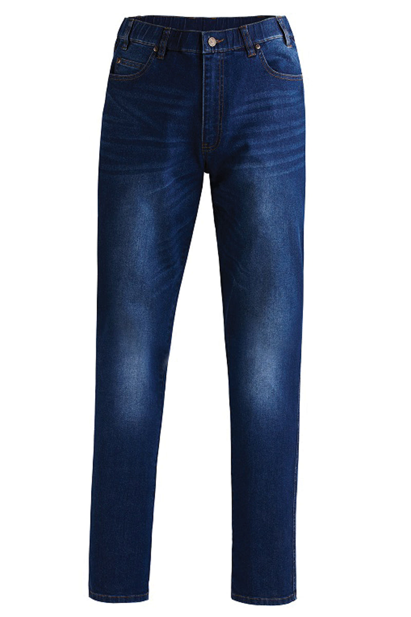 Pilbara (Mens) RMPC016 - Distressed Denim Jeans (Weathered Indigo Denim) - 5% Off - Chainsaw Mates Rates