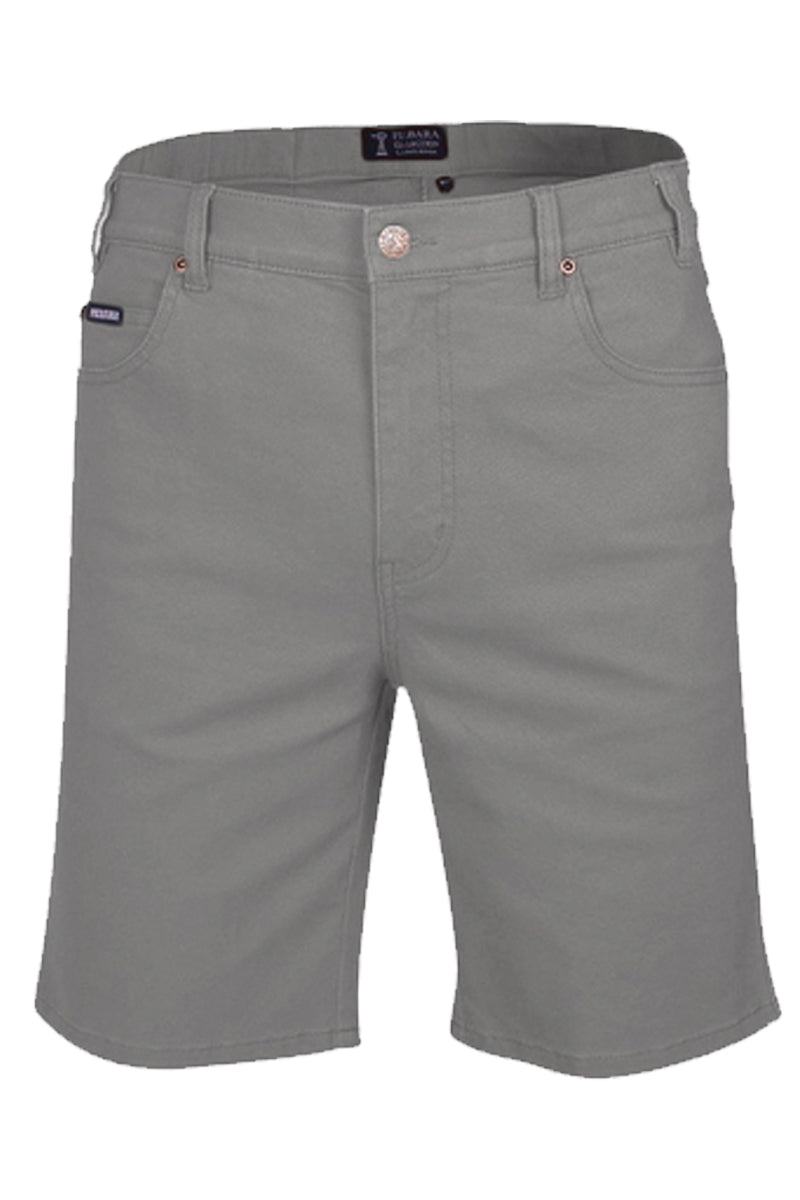 Pilbara (Mens) RMPC033 - Cotton Stretch Jean Shorts (Cement)