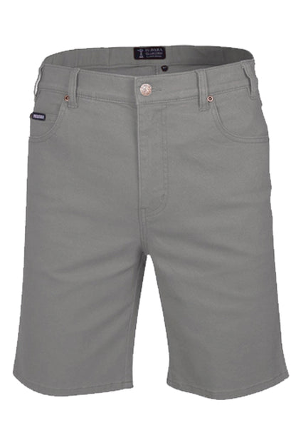 Pilbara (Mens) RMPC033 - Cotton Stretch Jean Shorts (Cement)
