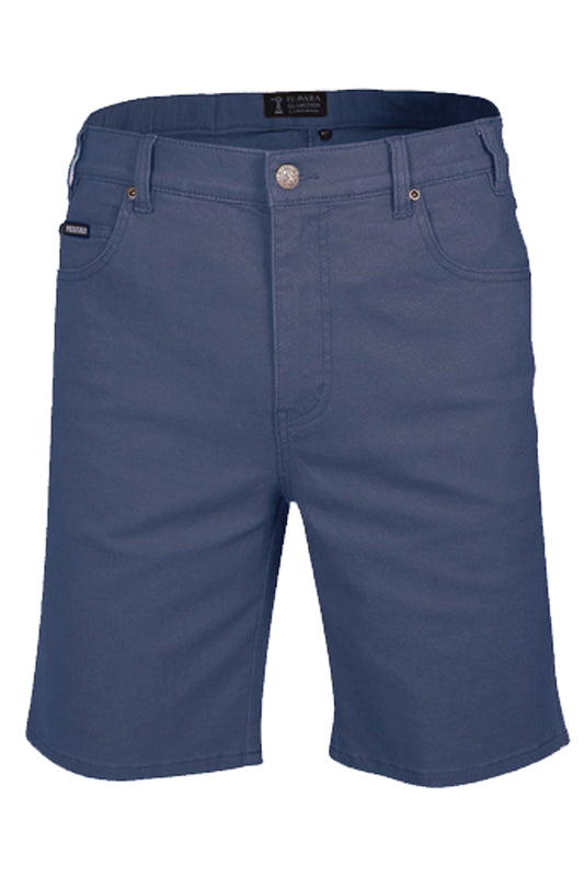Pilbara (Mens) RMPC033 - Cotton Stretch Jean Shorts (Gunmetal-Blue)