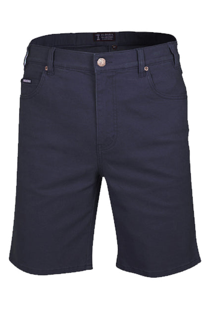 Pilbara (Mens) RMPC033 - Cotton Stretch Jean Shorts (Ink-Navy)