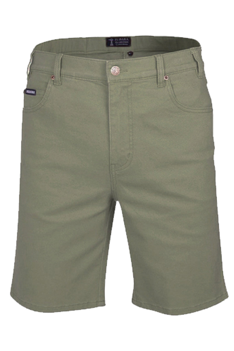 Pilbara (Mens) RMPC033 - Cotton Stretch Jean Shorts (Seagrass)
