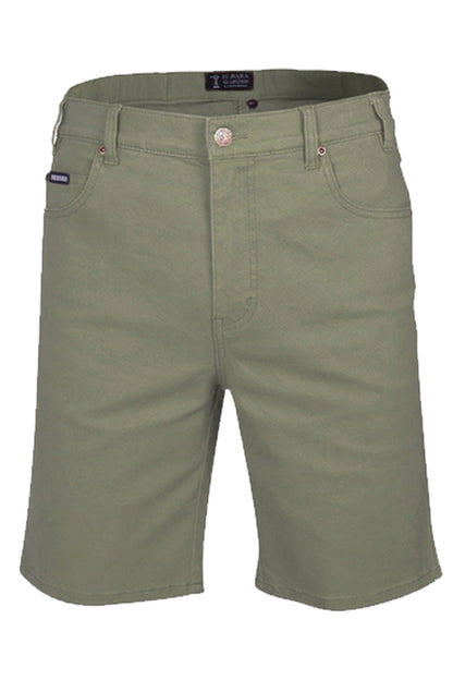 Pilbara (Mens) RMPC033 - Cotton Stretch Jean Shorts (Seagrass)