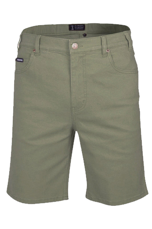 Pilbara (Mens) RMPC033 - Cotton Stretch Jean Shorts (Seagrass)