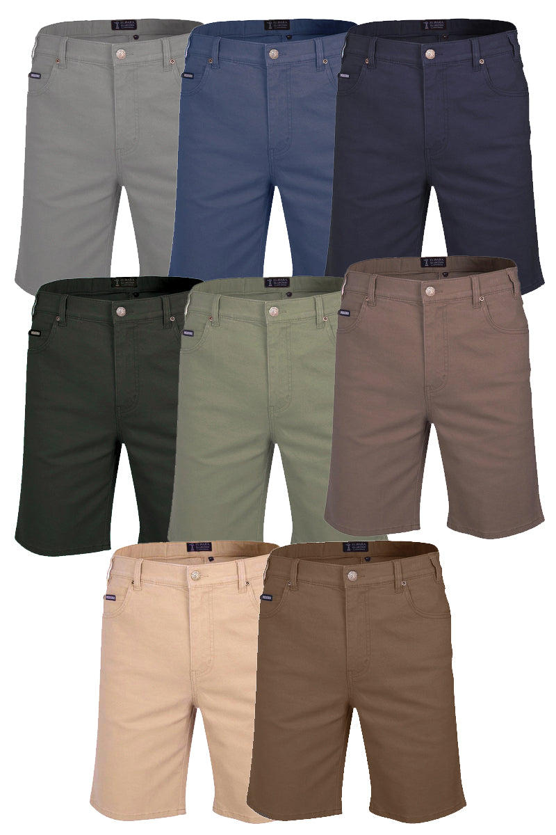 Pilbara (Mens) RMPC033 - Cotton Stretch Jean Shorts (Seagrass) - 5% Off - Chainsaw Mates Rates
