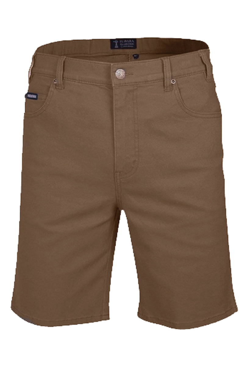 Pilbara (Mens) RMPC033 - Cotton Stretch Jean Shorts (Whiskey)