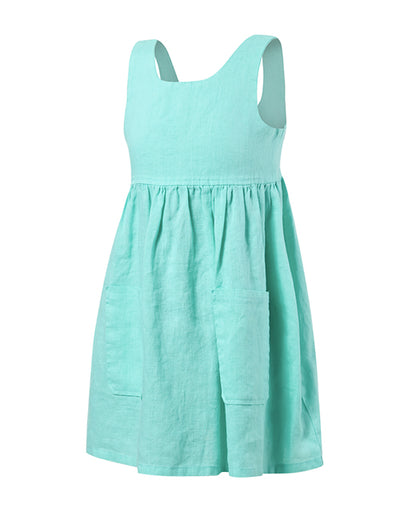 Zoe - Girl's Linen Sundress