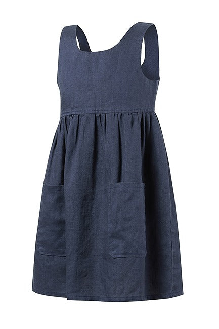 Zoe - Girl's Linen Sundress