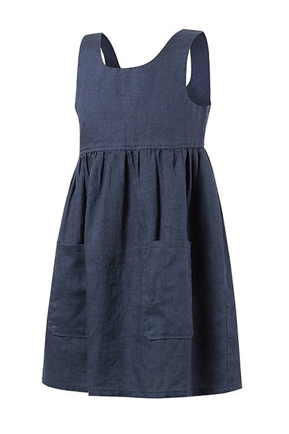Zoe - Girl's Linen Sundress
