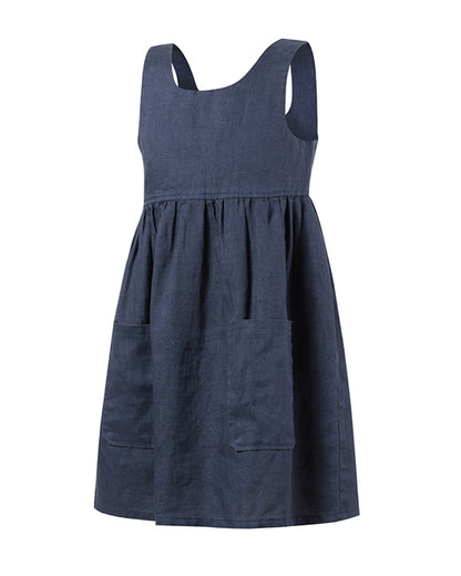 Zoe - Girl's Linen Sundress