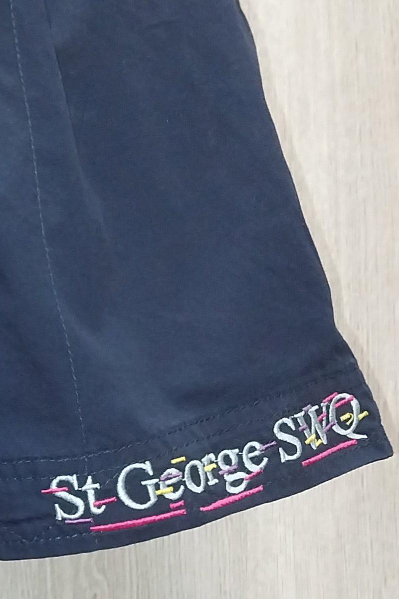 MaryG Tourist Shorts Grown Here (Womens) Old School Short (French-Navy | St George SWQ) - St George