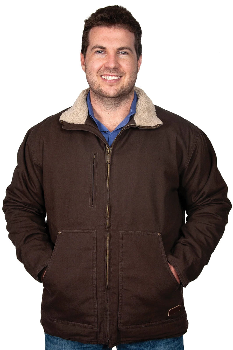 Just Country Diamantina Sherpa Jacket - Unisex - Chocolate