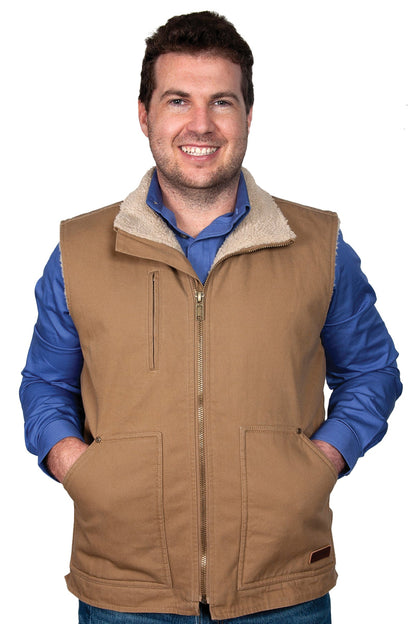 Just Country Diamantina Sherpa Vest - Unisex - Khaki