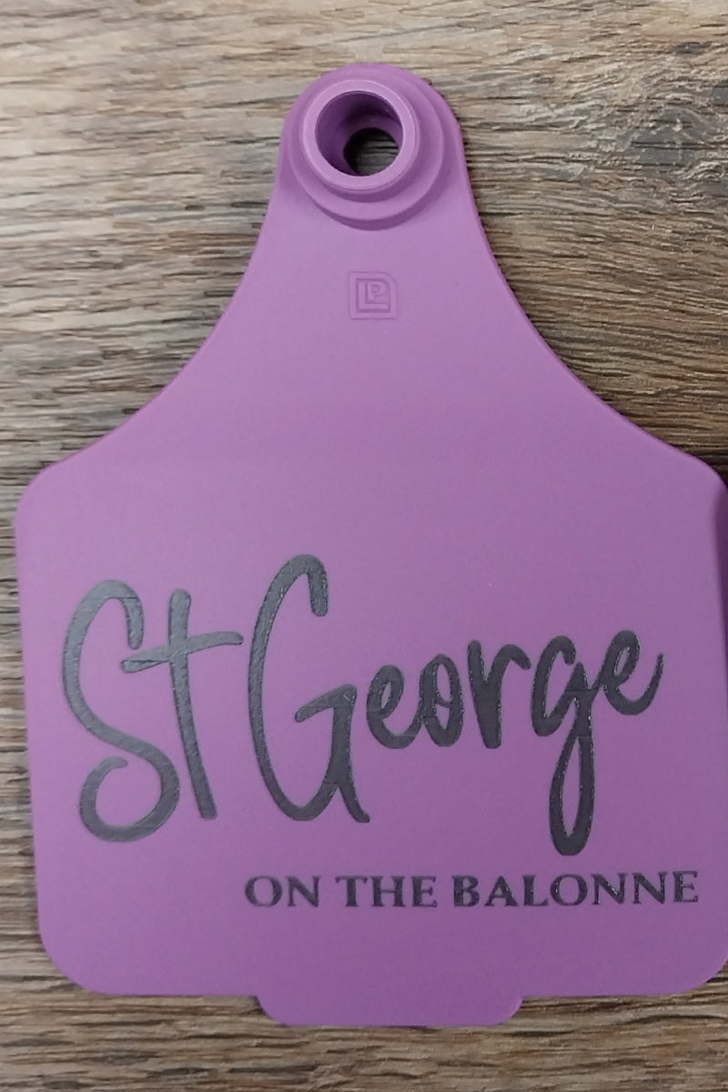 Tourist Cattle Tag (Purple | St George on the Balonne - 4487) - St George