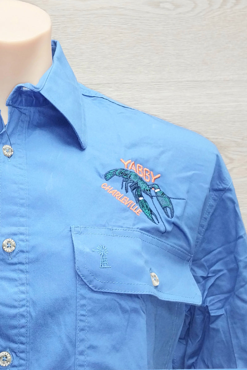 Pilbara Tourist Shirt (Mens) RM200CF - Closed Front Long Sleeve Shirt (Light Blue | Yabby) - Charleville