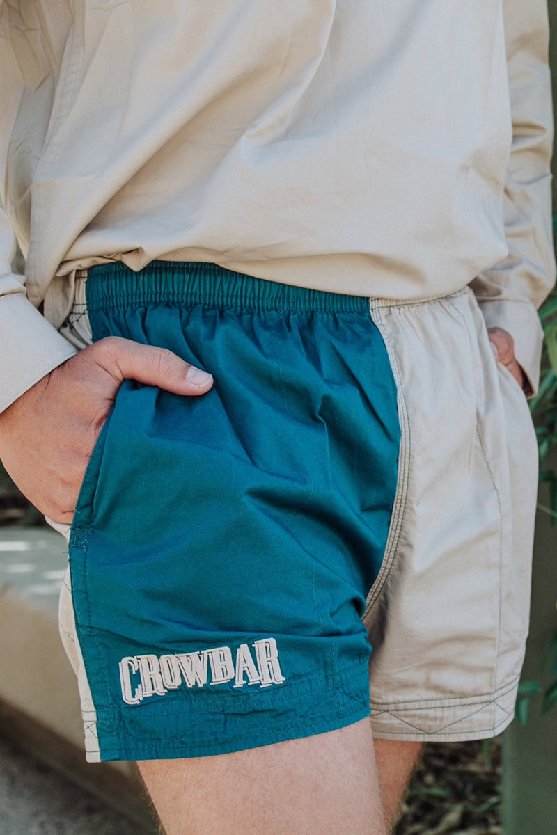 Pauly (Mens) Harlequin Drill Short (Diesel | Clay)